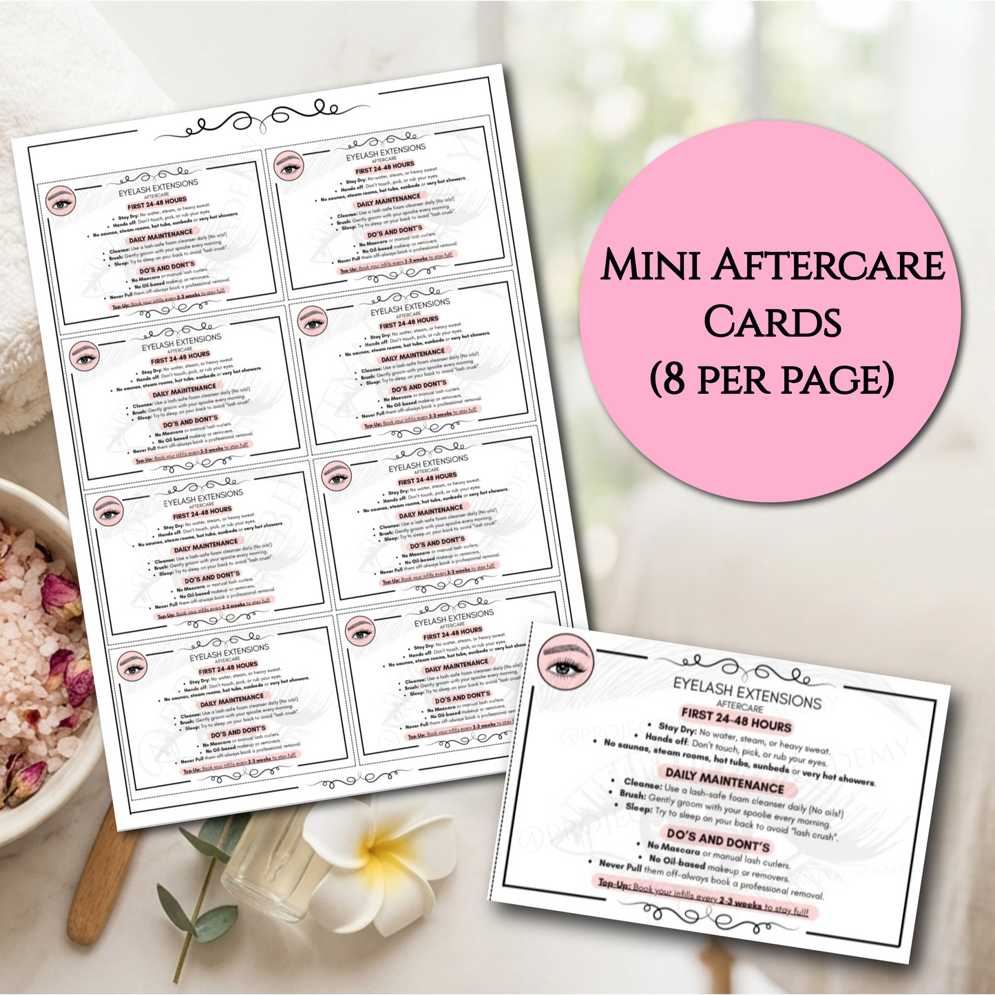 Eyelash Extension Forms Bundle | 7-Page Lash Artist Consultation, Consent & Mapping Forms | Digital Download