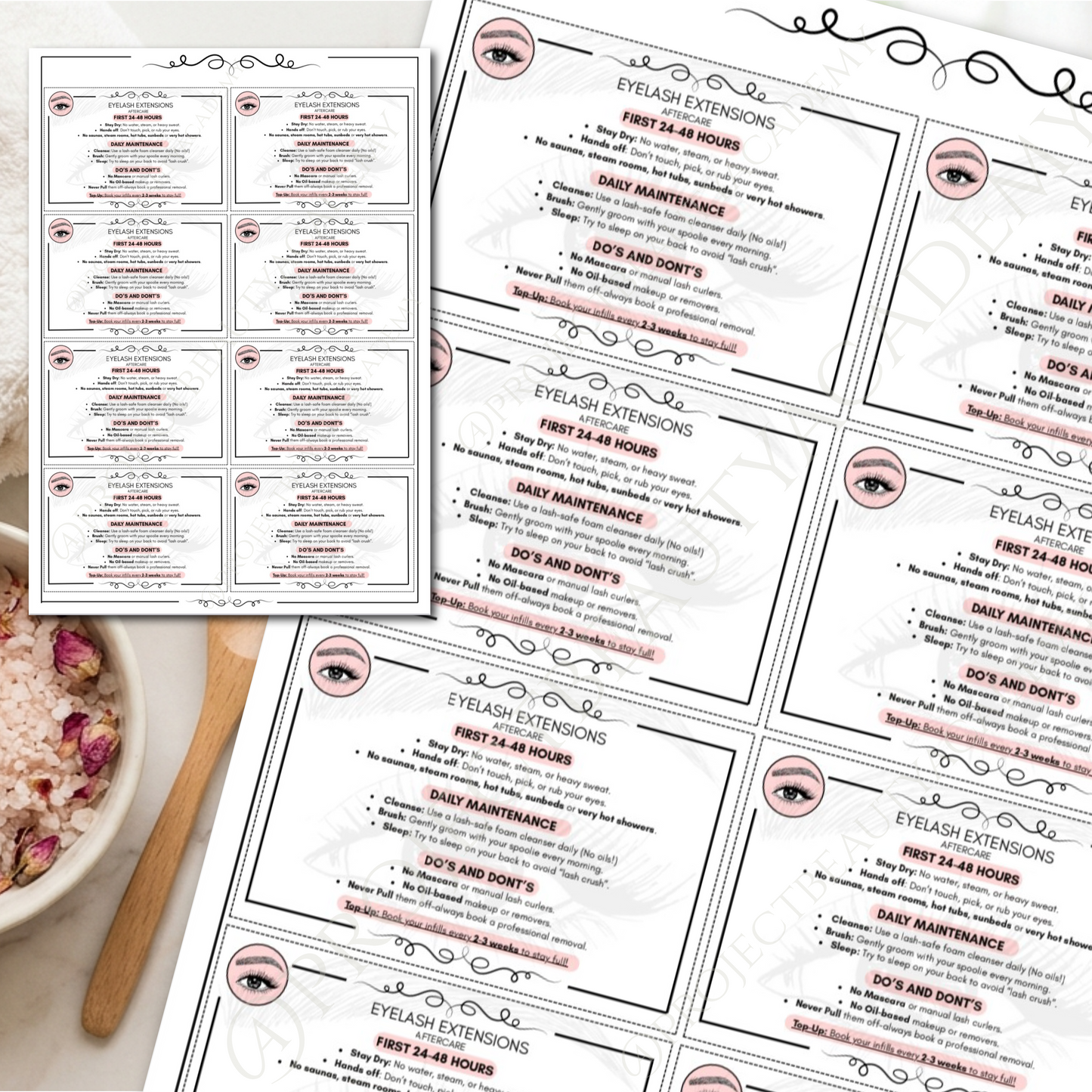 Eyelash Extension Forms Bundle | 7-Page Lash Artist Consultation, Consent & Mapping Forms | Digital Download