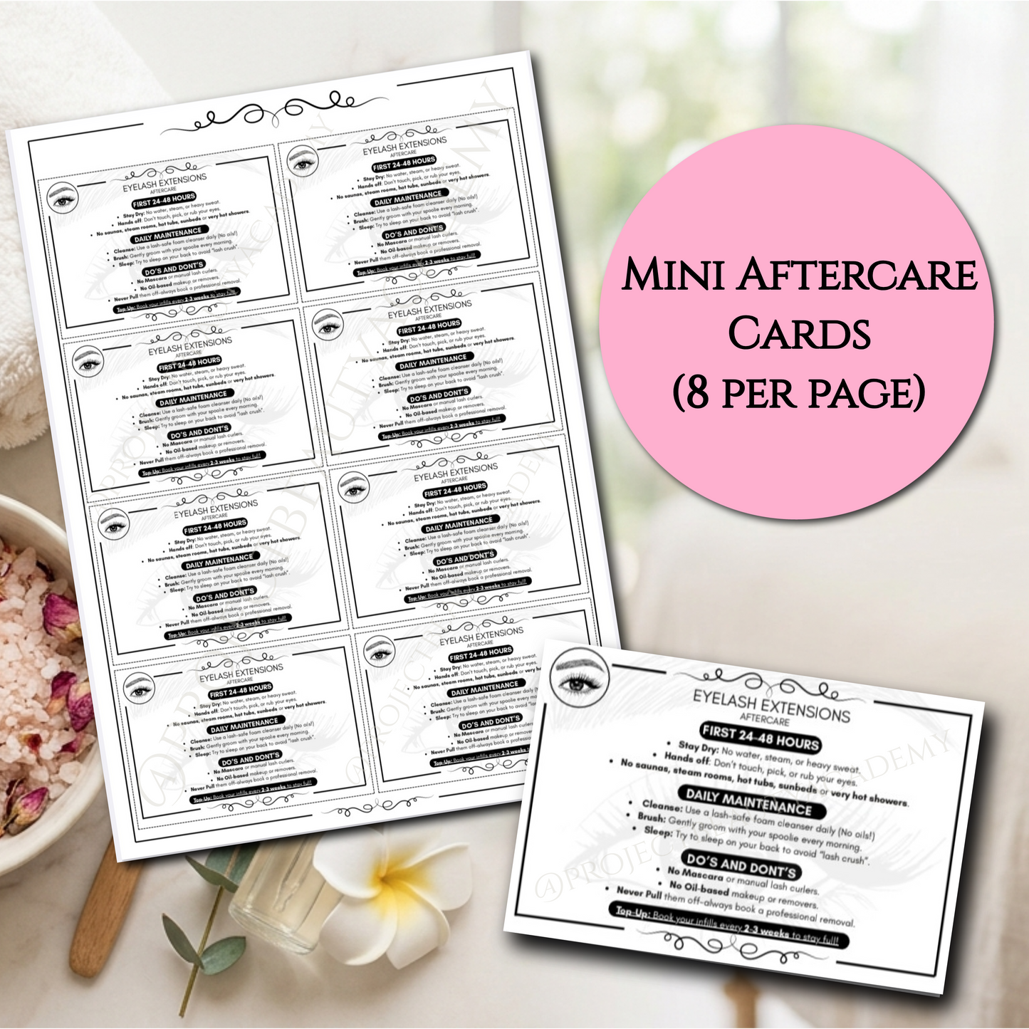 Black & White Eyelash Extension Forms | 7-Page Ink-Friendly Lash Artist Bundle | Digital Download