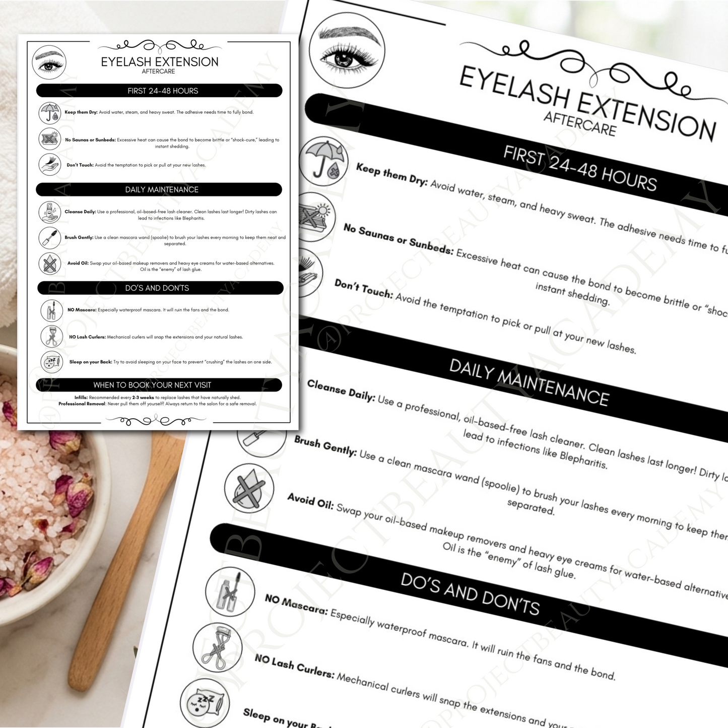 Ultimate Eyelash Extension Bundle | 14-Page Pink & Black/White Editions | Complete Lash Artist Form Set