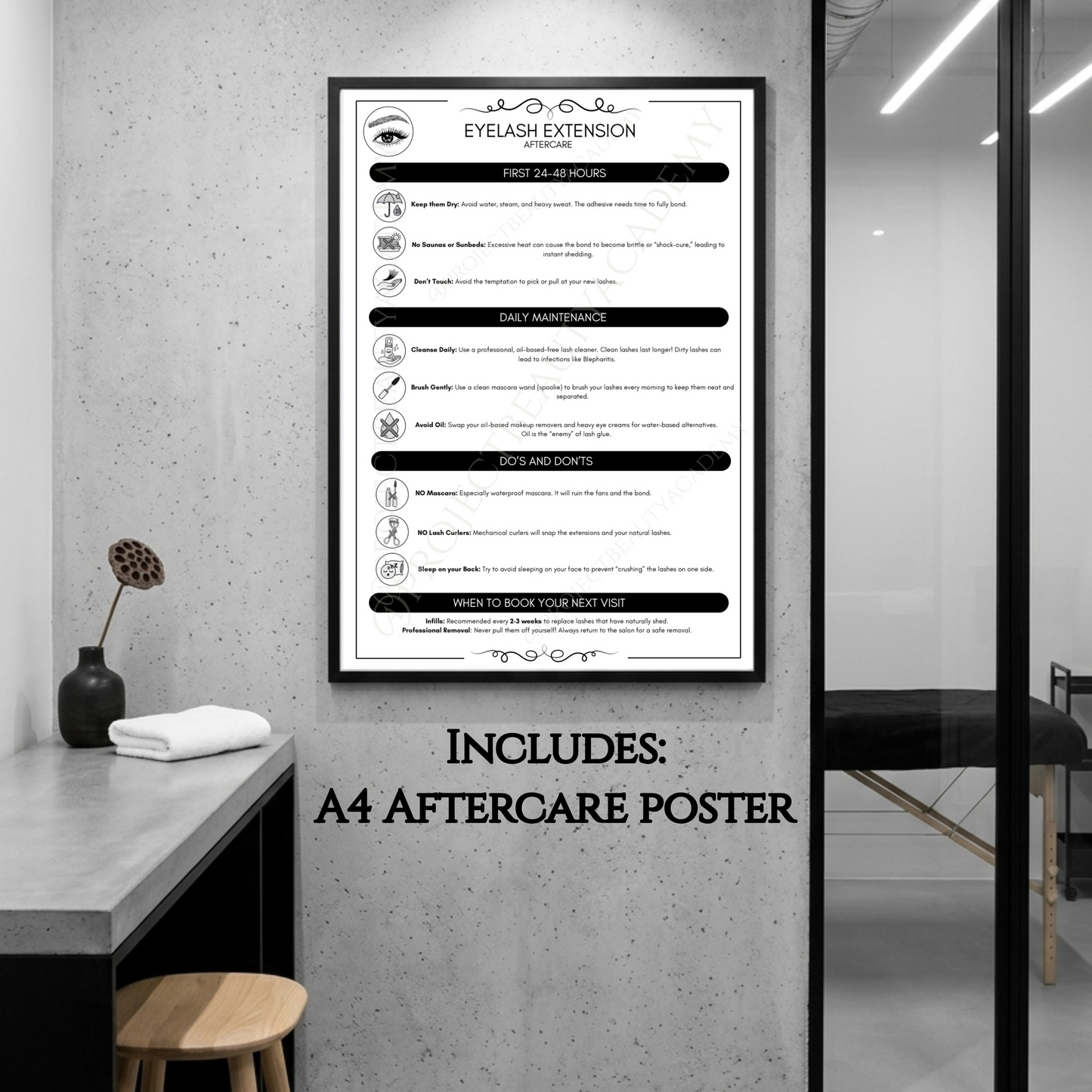 Black & White Eyelash Extension Forms | 7-Page Ink-Friendly Lash Artist Bundle | Digital Download