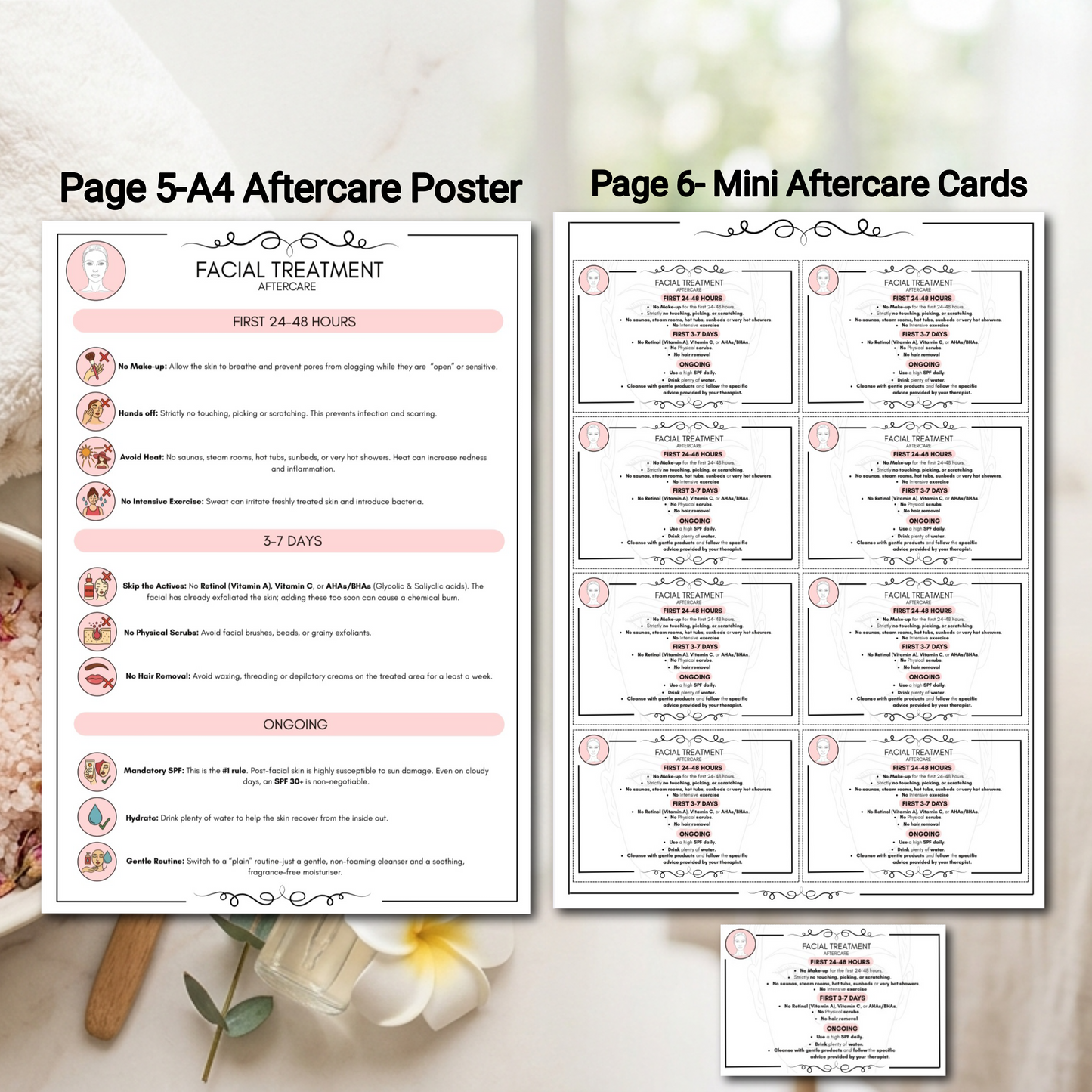 Ultimate Facial Treatment Bundle | 12-Page Pink & Black/White Esthetician Forms | Skincare Consultation & Consent