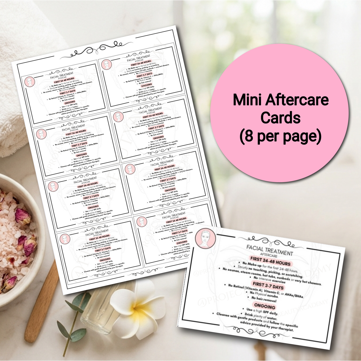 Facial Treatment Forms Bundle | 6-Page Pink Esthetician Consultation & Skin Analysis | Digital Download