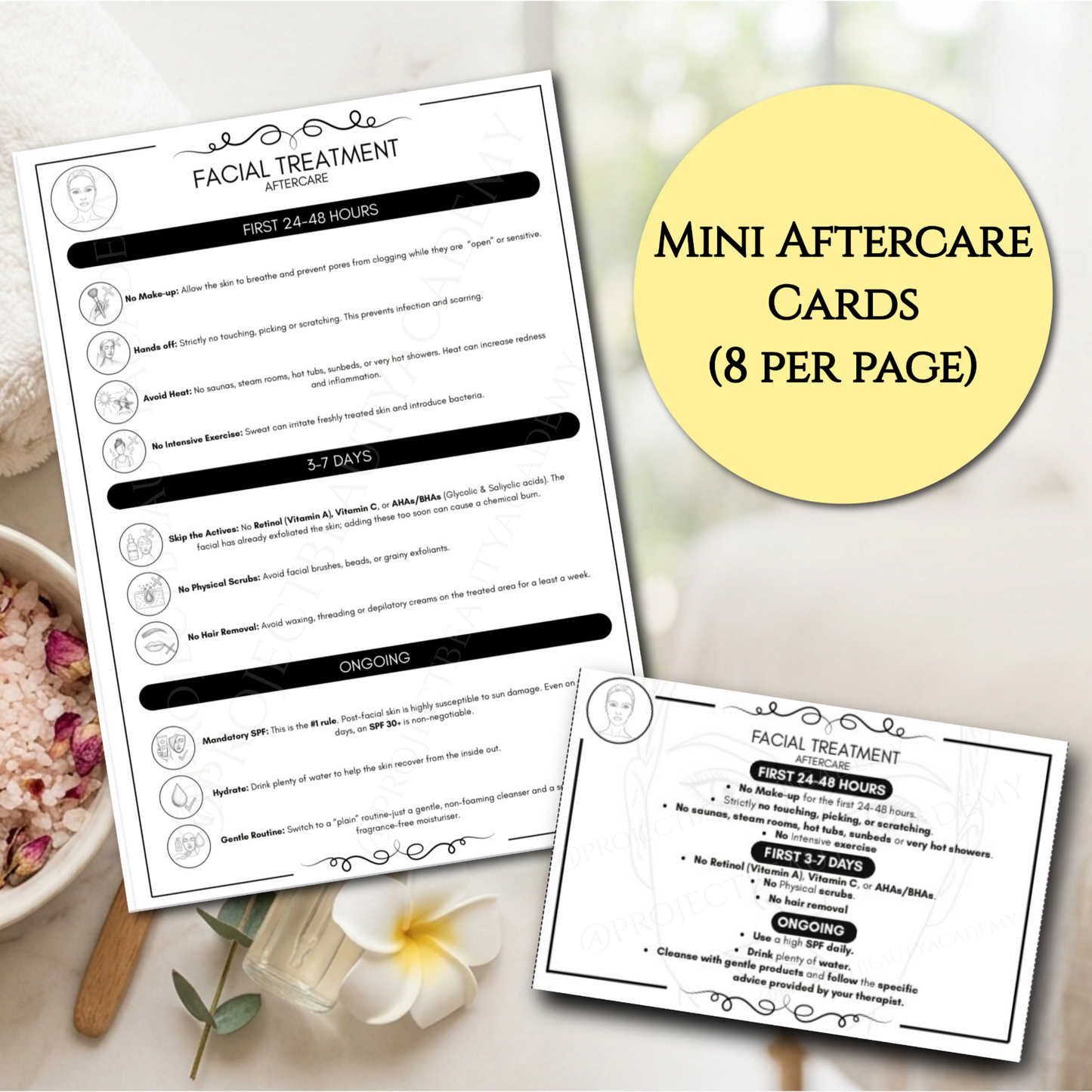 Black & White Facial Treatment Forms | 6-Page Ink-Friendly Esthetician Bundle | Digital Download